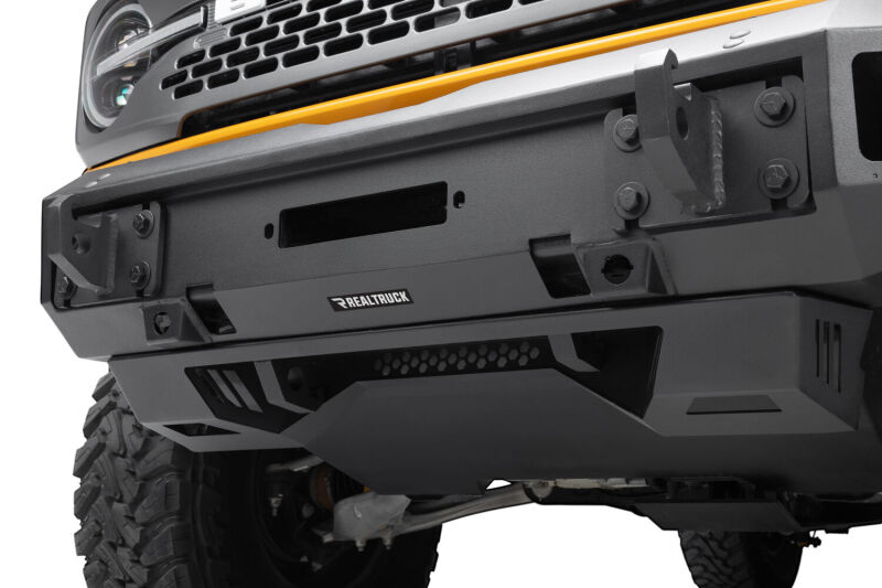 Ford Bronco Bumper - Front - Go Rhino - Winch Ready Trailline Full Width - Textured Black - `21-`26
